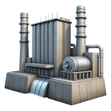 hydroelectric power station sticker