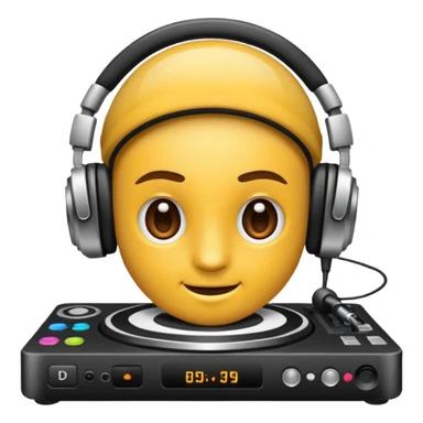 kulaklık takan bir dj sticker