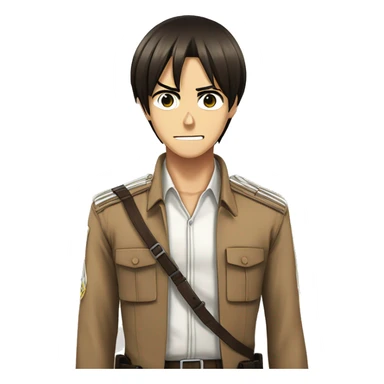 Eren Yeager with uniform from Attack on Titan sticker
