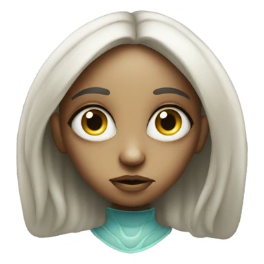 frendly aliens girl with the third eye sticker