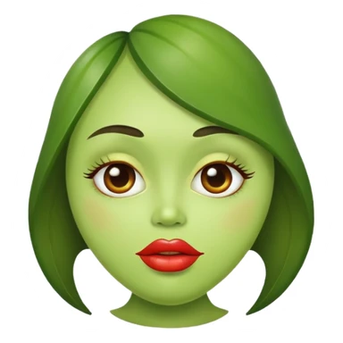 Avocado whit big lips sticker