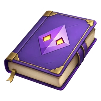 fantasy magic purple book low poly sticker
