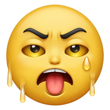 An emoji crying angry tears sticker