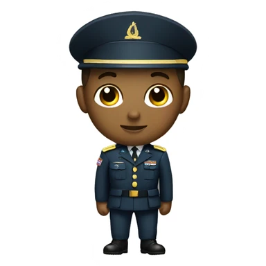 military boy in uniform sticker