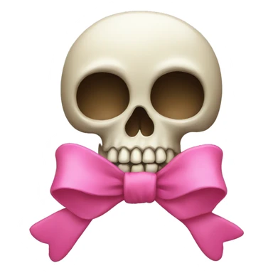 Skull with a pink bow sticker