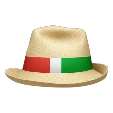Hat with strips depicting the flag of Italy sticker