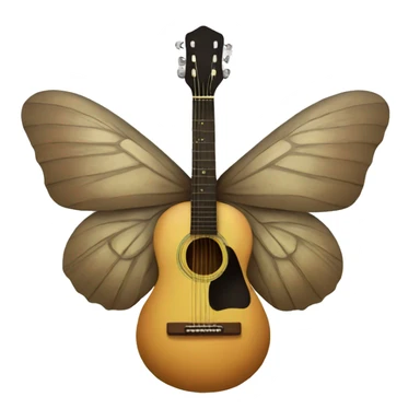 Moth playing guitar sticker