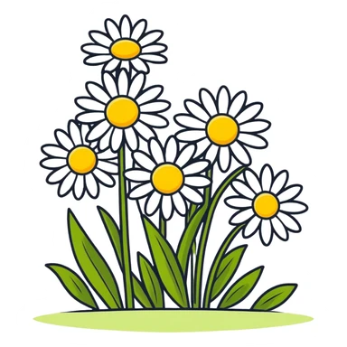 Daisy bush sticker