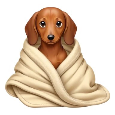 dachshund wrapped in blanket sticker