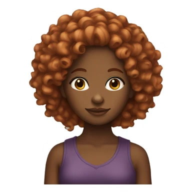 A ginger black girl with curly hair sticker