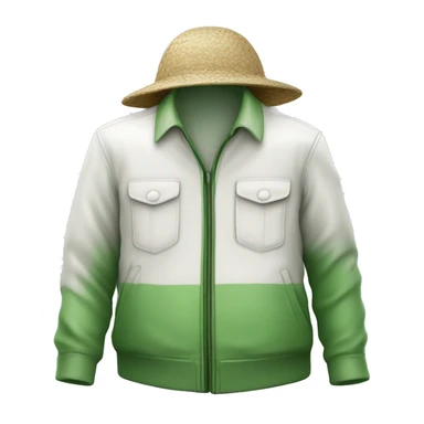 gardener pith helmet jacket white green trees  sticker