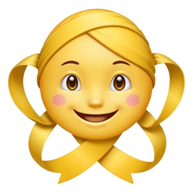 Yellow ribbon pookie emoji sticker