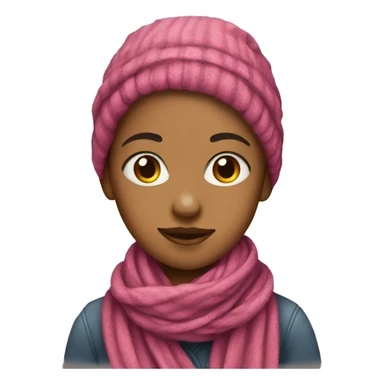 Girl wearing a scarf sticker