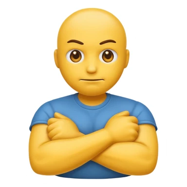 mad emoji face with arms crossed  sticker