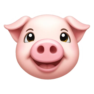 happy pig face sticker