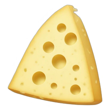 a trinagle of parmesan cheese from above with a triangle cut out the middle sticker
