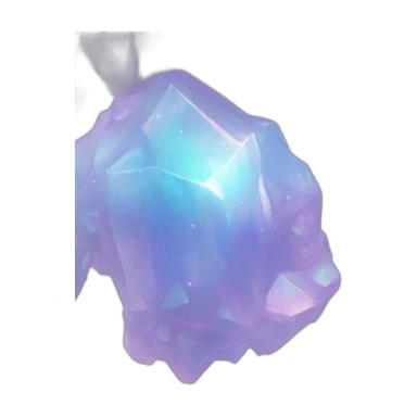 glossy Pastel whitish iridescent glass nebula crystal clusters sticker