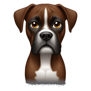 dark brown boxer dog sticker