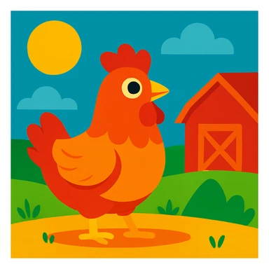 Hen sticker