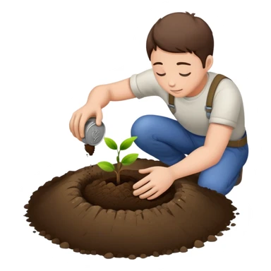 planting a coin sticker