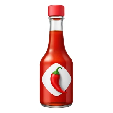 Hot chili sauce bottle sticker