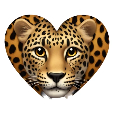 heart with leopard print  sticker