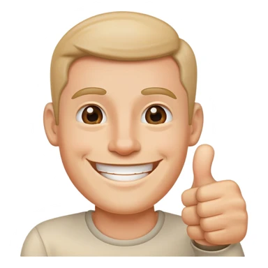 man with thumbs up sticker