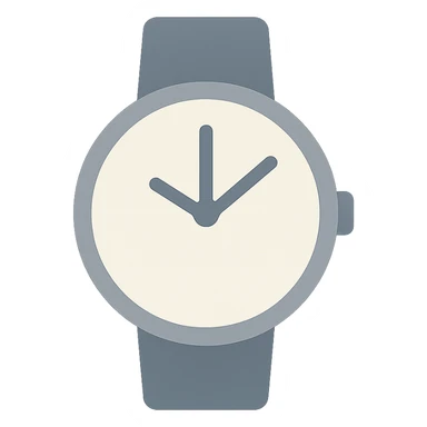 watch, flat color icon style, simple and modern sticker