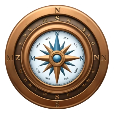 compass with 'mission' sticker