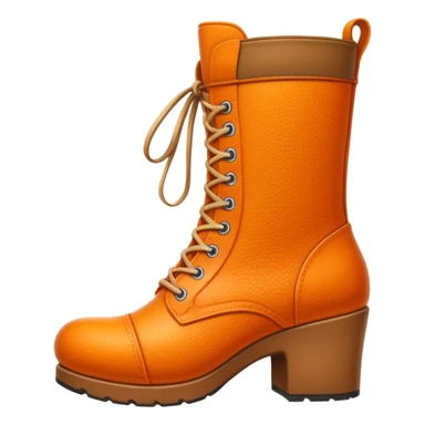 Giant orange boot stepping on a person sticker