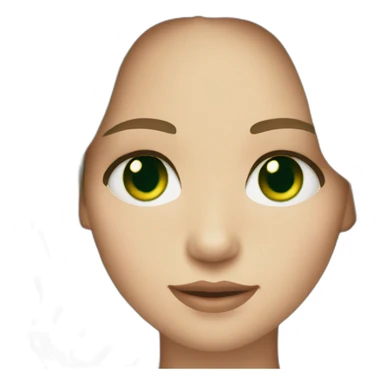 Jennifer Lawrence with Green eyes and long dark hair sticker