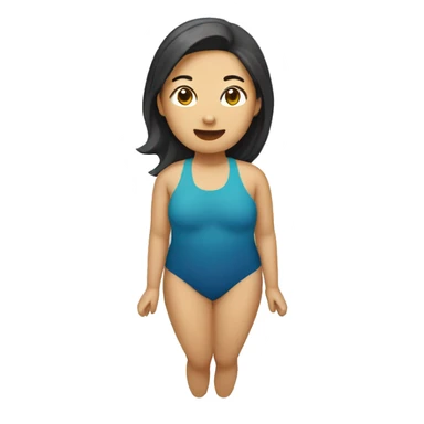 Vietnamese woman swimming sticker