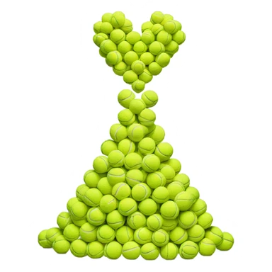 Tenis ball heart sticker