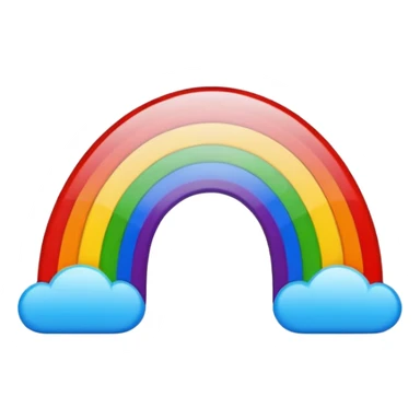 Rainbow in a photo frame sticker