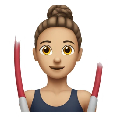 Gymnast on rings sticker