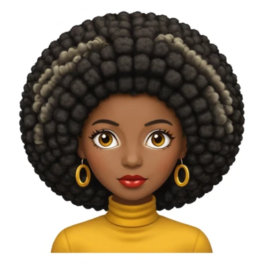 Lol black woman with an afro sticker
