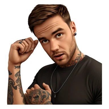 male portrait with tattoos sticker