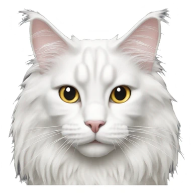 White Maine coon sticker