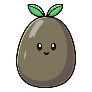 black potato sticker