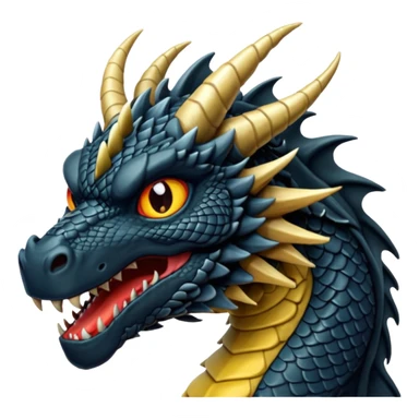 Black dragon sticker