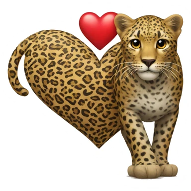 Heart with leopard prist sticker