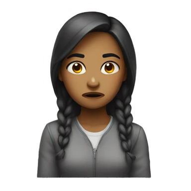 Girl in a bad mood sticker