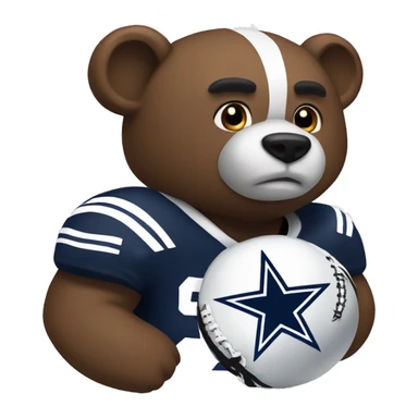 bear with dallas cowboys sticker