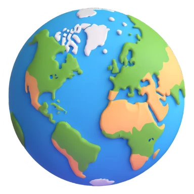 detailed 3D Earth planet sticker