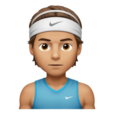 rafael nadal with head band,half body sticker