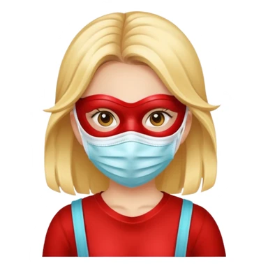 Clean girl with mask  sticker