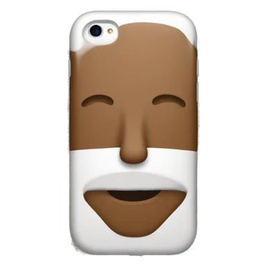 iPhone with brown and white checkered case sticker