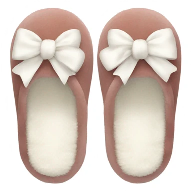 cozy slippers with white bows sticker