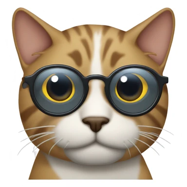 gato con lentes sticker