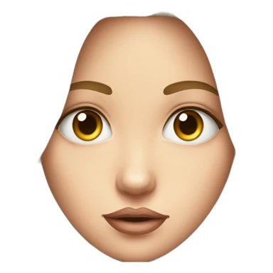 jeweled brown-flat-air-eyed white-girl mad portrait sticker